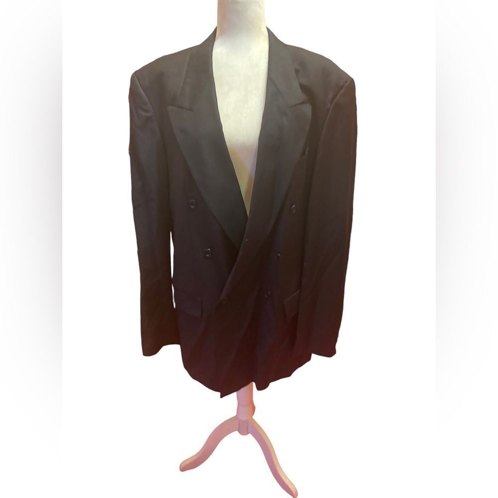 Hugo Boss Blazer Al Capone 100% virgin wool 44L Black Wool Blend Suit Coat